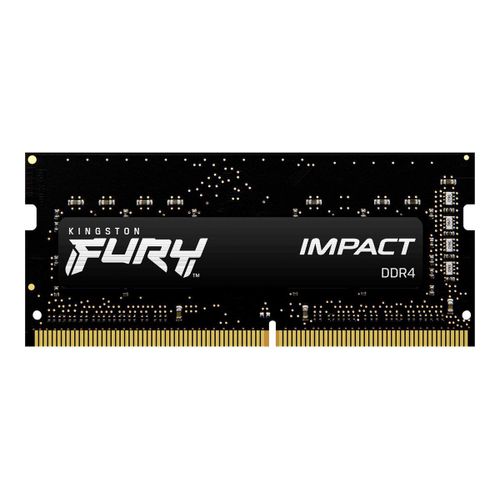 Kingston FURY Impact - DDR4 - kit - 32 Go: 2 x 16 Go - SO DIMM 260 broches - 1333 MHz / PC4-21300 - CL15 - 1.2 V - mémoire sans tampon - non ECC - noir