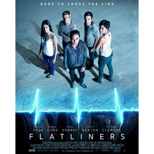 L'expérience Interdite / Flatliners - Affiche Américaine Roulée Originale De Cinéma - Format 70x100 Cm - Un Film De Niels Arden Oplev Avec Elliot Page, Diego Luna, Nina Dobrev - Année 2017