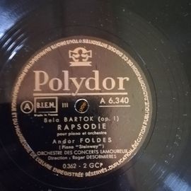 Concerto (Op.1) / Rapsodie Pour Piano Et Orchestre - A 6.340 French Polydor 1949 - 0.361/0.362