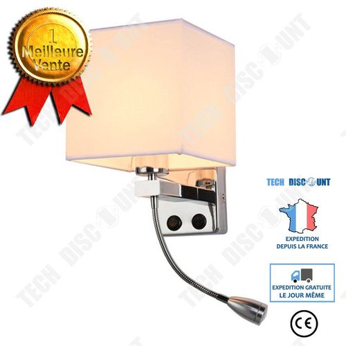 Flaxen Applique Murale Interieur Moderne Led Applique Abat-Jour Veilleuse Chevet Décor Hôtel Chambre