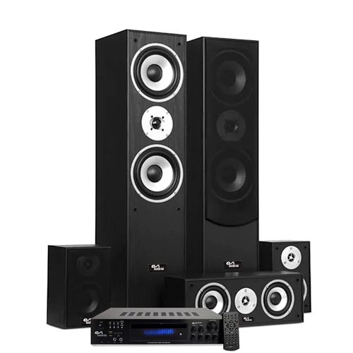 Home-Cinéma - Evidence Acoustics EA850-BK - 5 enceintes 850W - Amplificateur EA-7360-BT - Karaoke 5.1 / USB SD Bluetooth Radio