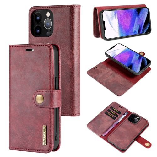 Coque Iphone 13 Pro Max,Etui Iphone 13 Pro Max,Etui Housse De Protection Magnétique À Deux Volets Iphone 13 Pro Max,Portefeuille Etui En Cuir Pu Premiumportefeuille Housse Pour Iphone 13 Pro Max,Rouge