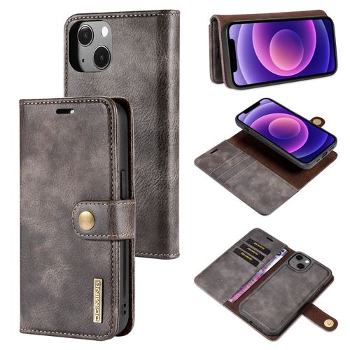 Coque Iphone 13 Mini,Etui Iphone 13 Mini,Etui Housse De Protection Magnétique À Deux Volets Iphone 13 Mini,Portefeuille Etui En Cuir Pu Premiumportefeuille Housse Pour Iphone 13 Mini,Gris