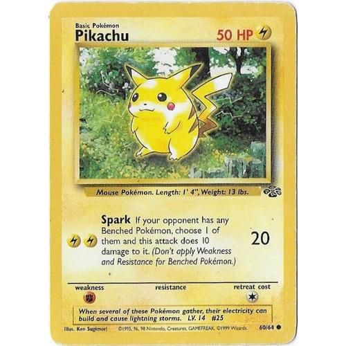 Pikachu 50 Hp 60-64 - Pokemon Jungle - English Card / Carte Anglaise
