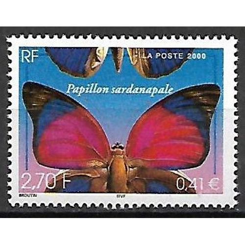 Timbre France 2000 Neuf** 3332 - Nature De France "Papillon Sardanapale"