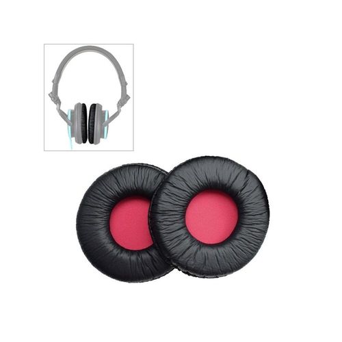 Coussinets Mousse 2 PCS Pour SONY MDR-V55 Coussin D'écouteur Couverture En Cuir Cache-Oreille Oreillettes De Rechange Rouge