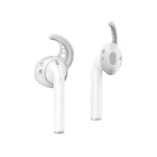 Coussinets Mousse Casque de protection en silicone anti-choc pour écouteurs  Apple AirPods 1/2 blanc