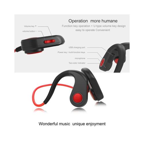 Casque Sport oreillette conduction osseuse bluetooth V4.1 écouteurs casque,  pour iPhone, Samsung, Huawei, Xiaomi, HTC & autres téléphones intelligents