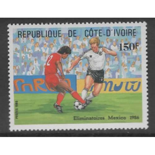 République De Côte D' Ivoire, Timbre-Poste Y & T N° 722, 1985 - Eliminatoires Mexico 1986