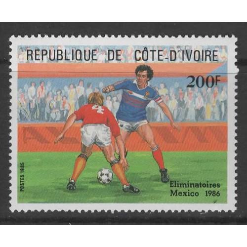 République De Côte D' Ivoire, Timbre-Poste Y & T N° 723, 1985 - Eliminatoires Mexico 1986
