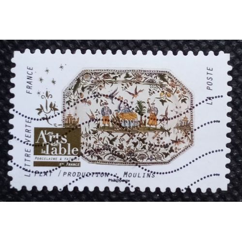 France 2018 Timbre Oblitéré Yt 1534 - Plat / Production : Moulins - Carnet Les Arts De La Table