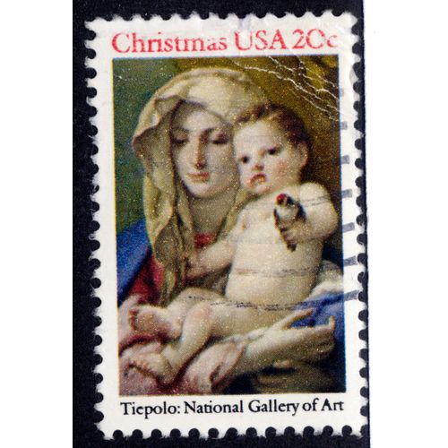 Timbre Christmas Usa 20c Tiepolo National Gallery Of Art