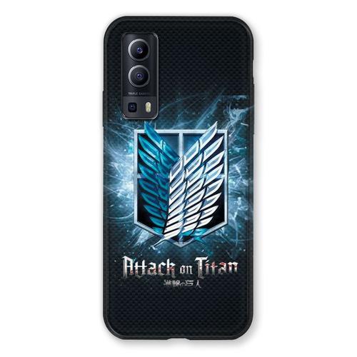 Coque Pour Vivo Y52 5g Manga Attaque Titans Noir