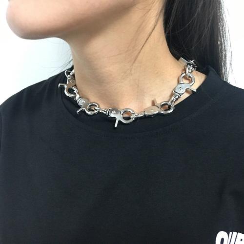 Xl1992 -Collier En Fil De Fer Barbelé Chaîne À Maillons Hip Hop Style Punk Gothique Colliers Et Bracelets Ras Du Cou Cadeaux Pour Am