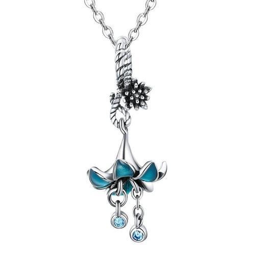 Gac034 -Bisaer 925 Argent Sterling Gardien Ange Éblouissant Fée Pendentif Collier Femmes Femme Collier Bijoux Saint Valentin Cadeau