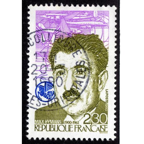 Timbre : 1990 Max Hymans 1900-1961,République Française,2,30.La Poste,