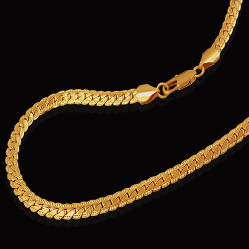 Gold Color 4mm-64 Cm -Collier De Marque En Or Pour Hommes Et Femmes,Chaîne Serpent Dorée,À La Mode,Punk,Bijoux,Kpop,Vente En G