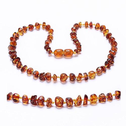 Cognac-33cm 13in Standard -Collier De Dentition En Ambre Baltique,Bracelet,Coffret Cadeau Pour Bébé,5 Tailles,4 Couleurs,Expédi