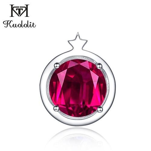 Ruby No Chain -Pendentifs En Pierres Précieuses Pour Femmes,Bijoux En Argent Sterling 925,Saphir Rubis,Véritable,Pour Anniversai