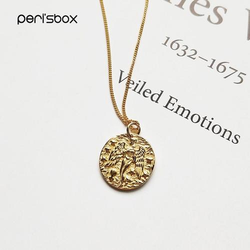 Gold-55cm -Collier Ras Du Cou Avec Constellation Vierge,Argent Sterling 925,Pièce De Monnaie Baroque,Pendentif Disque,Chaînes Su