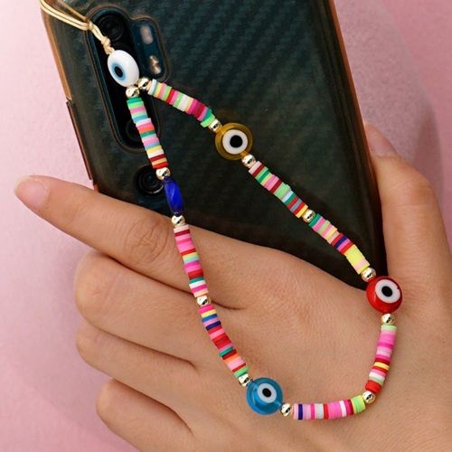 Chaîne De Téléphone Portable En Perles Acryliques Colorées, Lanière Anti Perte Pour Femmes, Bijoux D'été, Nouvelle Collection