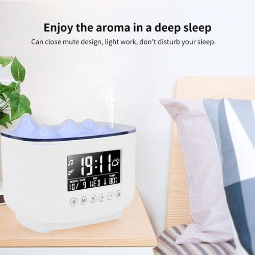 Diffuseur D'huile Essentielle Ultrasonique Muet Avec Led, Purificateur D'air, Aromathérapie, Humidificateur D'huile Parfumée, Affichage De La Température, Salle De Bureau