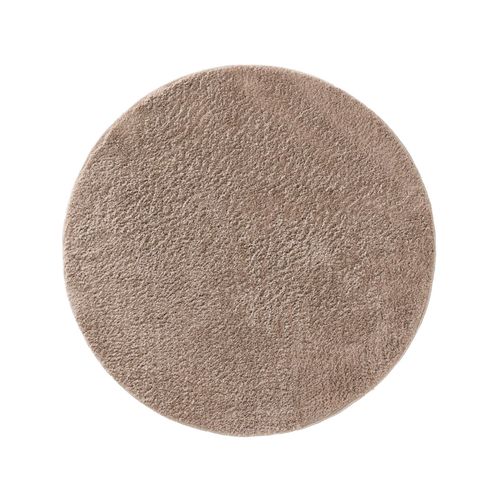 Benuta Essentials Tapis À Poils Longs Rond Soda Beige Diamètre 160 Cm Rond