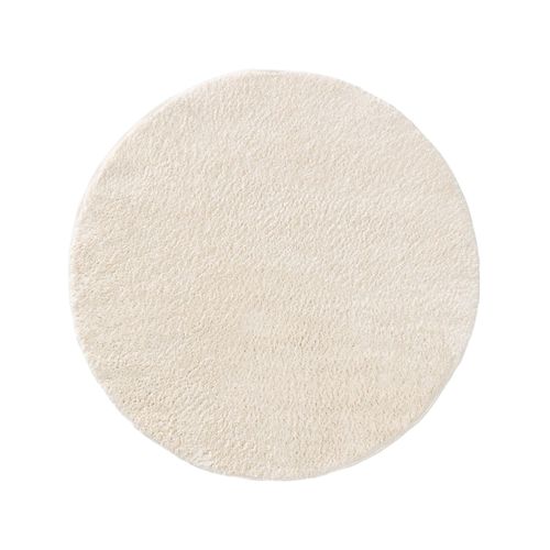 Benuta Essentials Tapis À Poils Longs Rond Soda Blanc Diamètre 120 Cm Rond
