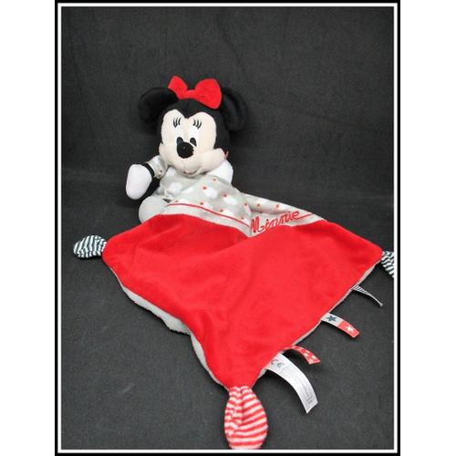 Disney Mickey la souris Doudou plat rouge gris noir nuage