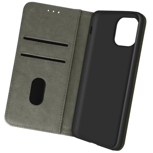 Housse Apple Iphone 13 Pro Clapet Portefeuille Fonction Support Vidéo Gris