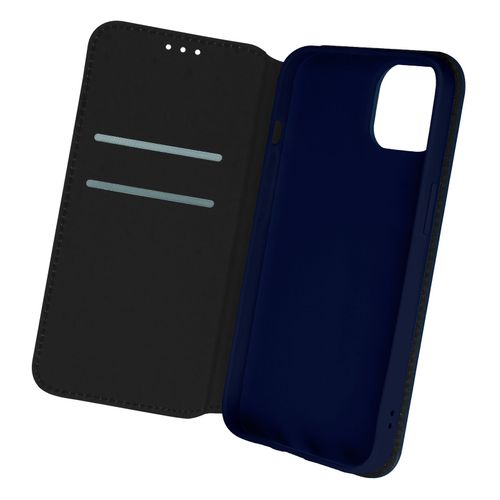 Étui Iphone 13 Pro Max Clapet Portefeuille Fonction Support Vidéo Bleu Nuit