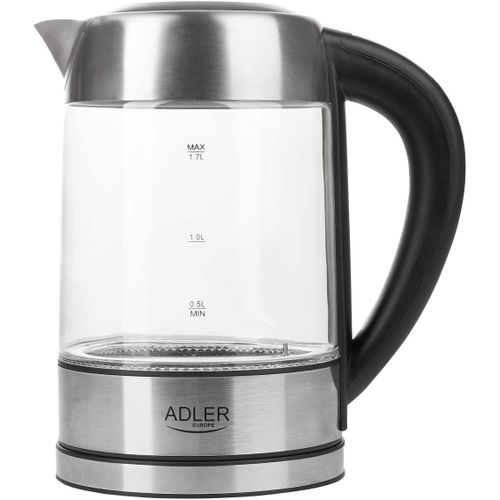 Bouilloire Électrique De 1,7l 2200w Transparent Gris Noir