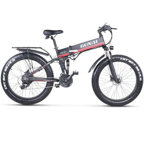 Vélo Électrique Gunai Mx01 1000w 48v 12.8ah Rouge