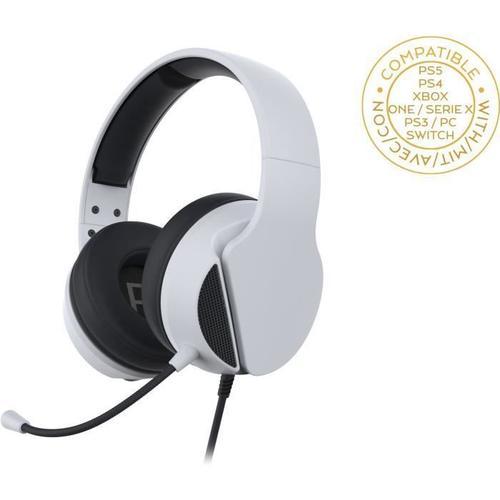 Subsonic - Casque Gaming Blanc Avec Micro Pour Ps5 - Accessoire Gamer Pour Playstation 5