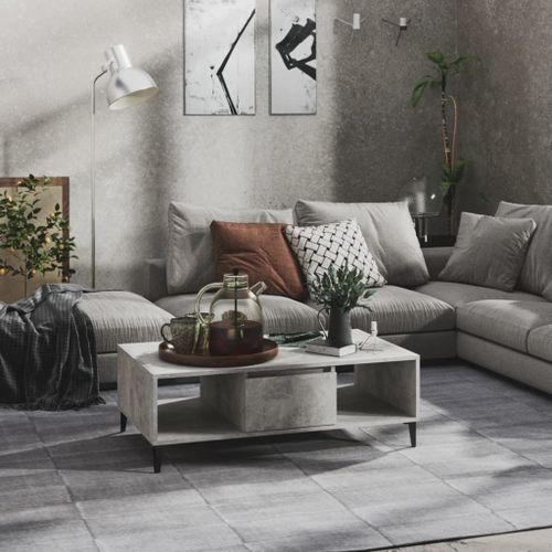 Vidaxl Table Basse Gris Béton 103,5x60x35 Cm Bois D'ingénierie
