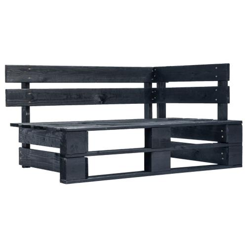 Vidaxl Banc D'angle Palette De Jardin Bois Noir