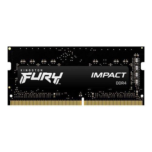 Kingston FURY Impact - DDR4 - kit - 32 Go: 2 x 16 Go - SO DIMM 260 broches - 3200 MHz / PC4-25600 - CL20 - 1.2 V - mémoire sans tampon - non ECC - noir