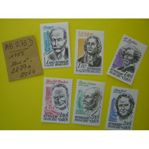 Ad/ 273 D *Serie De 6 Timbres Neufs France 1983 *N° 2279/2280/2281/2282/2283/2284