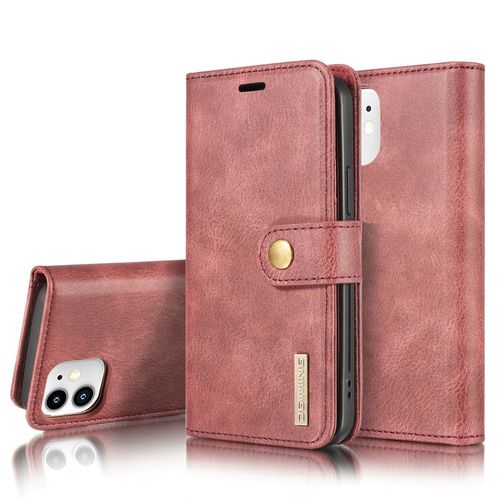 Coque Iphone 12 Mini,Etui Iphone 12 Mini,Etui Housse De Protection Magnétique À Deux Volets Iphone 12 Mini,Portefeuille Etui En Cuir Pu Premiumportefeuille Housse Pour Iphone 12 Mini,Rouge