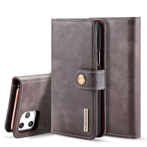Coque Iphone 11 Pro Max,Etui Iphone 11 Pro Max,Etui Housse De Protection Magnétique À Deux Volets Iphone 11 Pro Max,Portefeuille Etui En Cuir Pu Premiumportefeuille Housse Pour Iphone 11 Pro Max,Gris