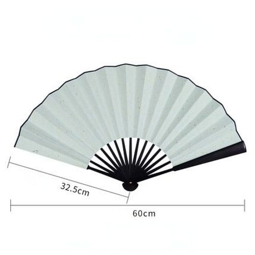 Ventilateur Pliable Portable De Style Ancien, Pour Bricolage, Blanc, Calligraphie, Papier De Riz Doré, Été