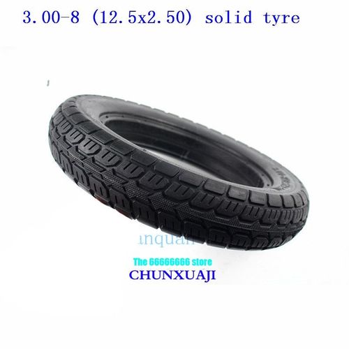 Pneu Solide Non Gonflable 3.00x12.5, 2.50 ? 8, Pour Mini Moto, Véhicules Électriques, Adapté À Une Largeur De Rainure De Moyeu De 30 À 35mm