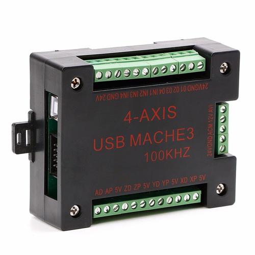 Contrôleur De Mouvement Cnc Usb Mach3, 100khz, Panneau De Dérivation, Interface 4 Axes, Pilote