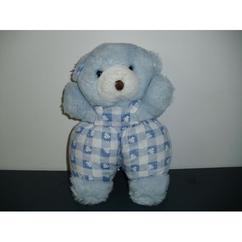 O3/ Vintage Peluche Ours Bleu Priscilla Larsen Belgique