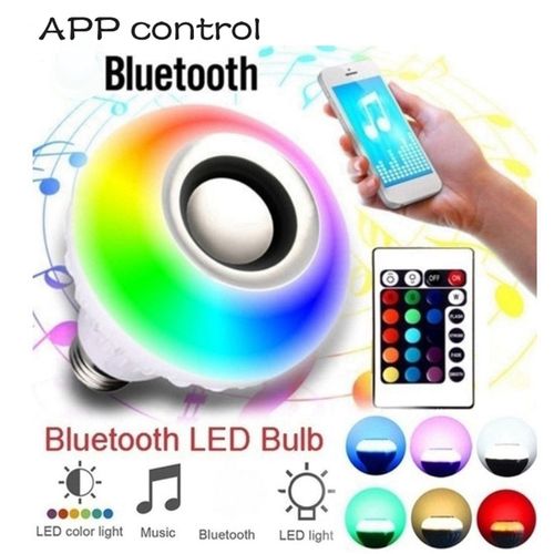 Ampoule Led E27 Rgb, Bluetooth, Avec Télécommande, Pour Fête À Domicile, Scène, Ktv, Lampe Musicale, 100v ? 240v