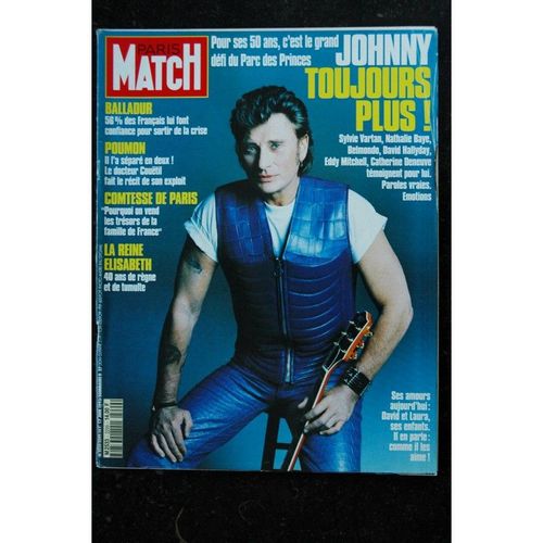 Paris Match N° 2299 Juin 1993 Cover Johnny Hallyday 20 Pages Special 50 Ans Jean-Paul Belmondo Francoise Sagan