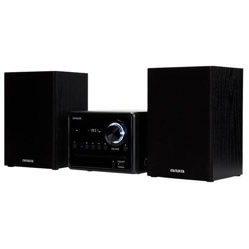 AIWA MSBTU-300 Black Micro-Hi-Fi System 20W avec Bluetooth, CD, USB, Radio FM, Lecteur CD