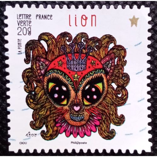France 2013 Timbre Oblitéré Yt 945 - Lion - Carnet Féerie Astrologique