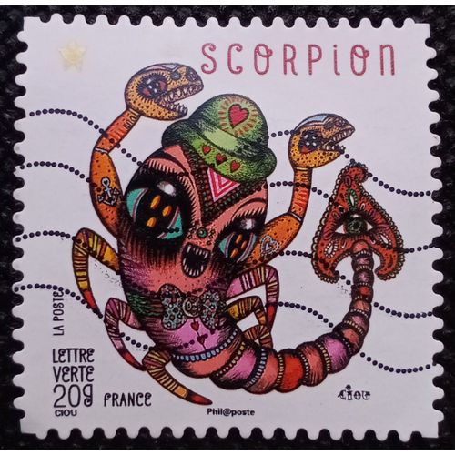 France 2013 Timbre Oblitéré Yt 948 - Scorpion - Carnet Féerie Astrologique