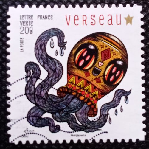 France 2013 Timbre Oblitéré Yt 951 - Verseau - Carnet Féerie Astrologique